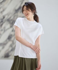 ANY 【UVケア/接触冷感】モックネックフレンチスリーブＴシャツ