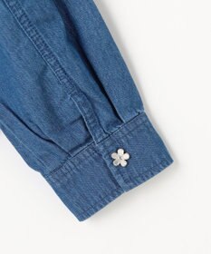 組曲 KIDS 【110-140㎝】 フラワーボタンデニムジャケット