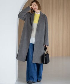 23区 S 【洗える】ウールカシミヤ カラーブロック バルキー ニット