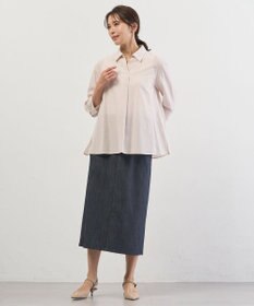 J.PRESS LADIES L 【WEB限定】セルロースシャンブレー ナロー スカート