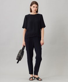 ICB 【UVカット・防シワ・洗える】ライトダブルクロス ドロストパンツ