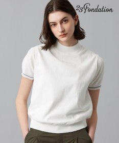23区GOLF 【23Fondation/WOMEN】レイヤード風 コンビモックネック