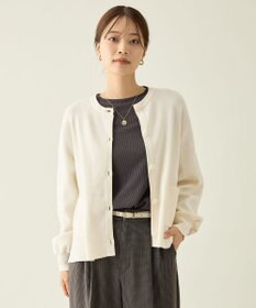 ANY スウェットライクニットカーディガン