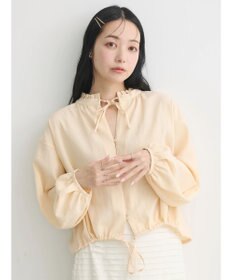 earth music&ecology カフタンフリルブラウス