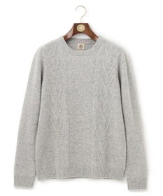 J.PRESS MEN 【Cash Lamb's Wool】ケーブルクルーネック ニット
