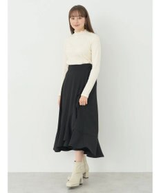 earth music&ecology ラッフルフリルイレヘムスカート