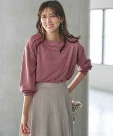 ANY SIS 【洗える】ミニ裏毛エンボスロゴ カットソー