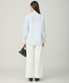 ICB L 【先行予約】 オーガンコンビシャーティング シアーレイヤードスリーブブラウス