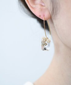 monshiro スイートピーグラスフックピアス