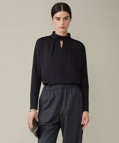 ICB L 【洗える】シャイニースムース ハイネックカットソー