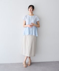 YECCA VECCA ペプラムシアーブラウス