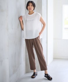 ANY 【洗濯機可/接触冷感/UVケア】イージーケアライトストレッチテーパードパンツ