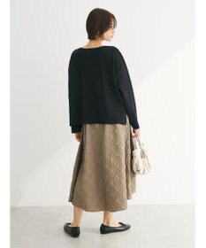 Green Parks ・ｆｕｒｒｙ　ｒａｔｅエンボスサイドタックフレアスカート