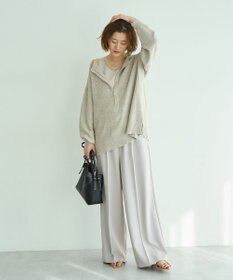 YECCA VECCA 2wayヘンリーネックルーズニット