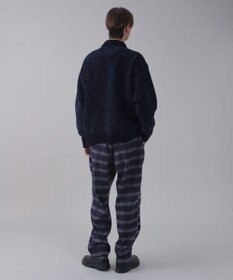 WEGO 【ユニセックス着用ITEM】ベロアモールワンポイントZIPカーディガン