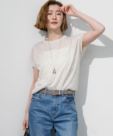 23区 L 【先行予約/WEB&一部店舗限定カラーあり】シアードット フレンチスリーブ ニット