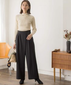 組曲 【暖かい・ストレッチ】バックウォームワイドタックパンツ