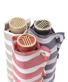 MOONBAT LANVIN en Bleu 折りたたみ傘 ボーダー