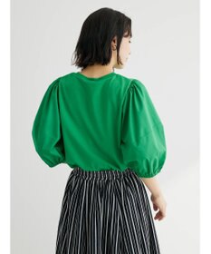 Green Parks 布帛ドッキングランタンスリーブカットプルオーバー