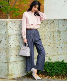 ANY SIS 褒めらレディストレッチ ワイドパンツ