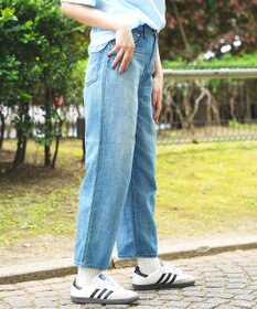 caqu FS linen ankle boy`s アンクル丈 ゆったりボーイフィットリネンデニム