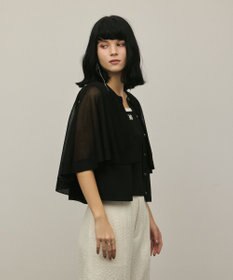 GRACE CONTINENTAL シアーケープニットカーディガン