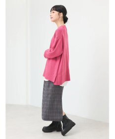 earth music&ecology ウォッシャブル脇スリットクルーネックプルオーバー