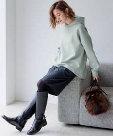 23区 【洗える】コンフォートダンボールジャージー パーカー