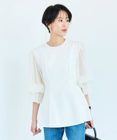 #Newans シアースリーブブラウス