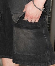 WEGO スウィッチングデニムカーゴショーツ