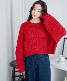 WEGO ケーブルショートニット