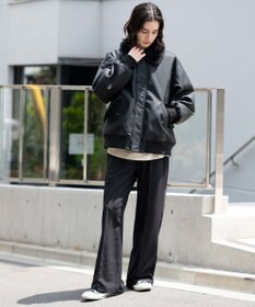 WEGO 【ユニセックス着用ITEM/MLサイズ展開】PU2WAYフライトブルゾン