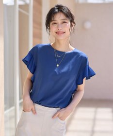 ANY 異素材コンビフリルスリーブプルオーバー