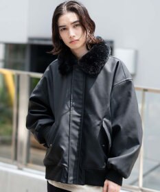 WEGO 【ユニセックス着用ITEM/MLサイズ展開】PU2WAYフライトブルゾン