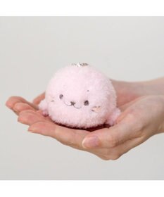 Mother garden しろたん ふわふわキーホルダー 《桃》 単品