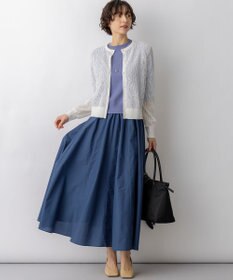 23区 L 【先行予約】ナイロンコットンタフタ フレアスカート