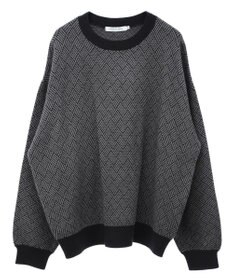 AMERICAN HOLIC バイパチ幾何学柄ニットプルオーバー