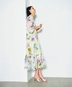 GRACE CONTINENTAL ビッグボタニカルシャツワンピース