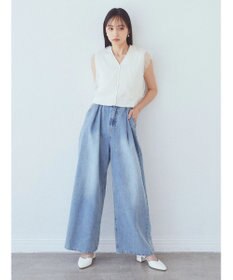 earth music&ecology チュールドッキングノースリカーディガン