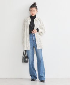 earth music&ecology サッカーストライプシャツ