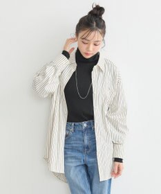 earth music&ecology サッカーストライプシャツ