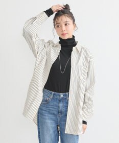 earth music&ecology サッカーストライプシャツ