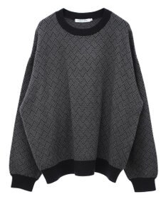 AMERICAN HOLIC バイパチ幾何学柄ニットプルオーバー