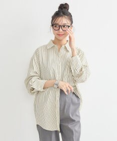 earth music&ecology サッカーストライプシャツ