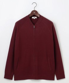 JOSEPH ABBOUD 【キングサイズ・チクチクしない/洗える/3シーズン対応】ＳＮＯＷＹボーダー ニットブルゾン