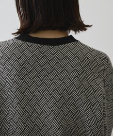 AMERICAN HOLIC バイパチ幾何学柄ニットプルオーバー