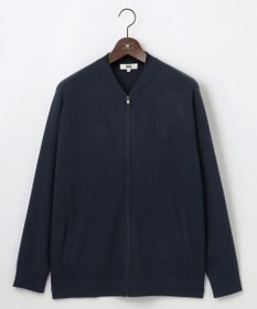 JOSEPH ABBOUD 【キングサイズ・チクチクしない/洗える/3シーズン対応】ＳＮＯＷＹボーダー ニットブルゾン