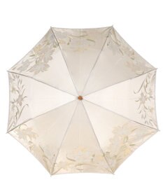 槇田商店 絵おり 百合(ゆり) 折りたたみ傘 クリーム