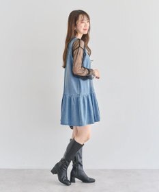 Green Parks ・ＳＵＧＡＲ　ＳＰＯＯＮ　Ｗ－ＺＩＰデニムミニワンピ