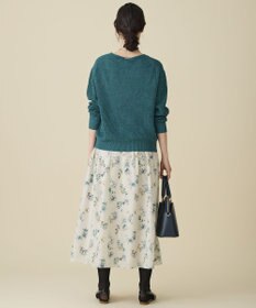 自由区 L エアリーローン花柄プリント スカート